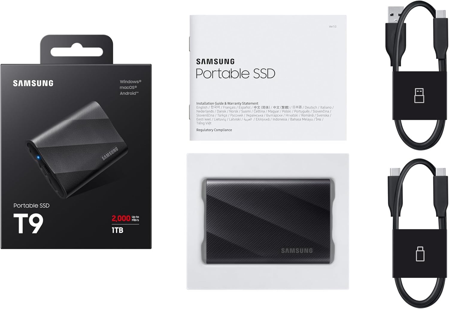 1TB Portable SSD USB 3.2 Gen 2x2 External Solid State Drive K487