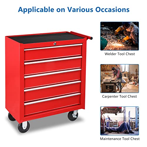 5-Drawer Rolling Tool Chest with Lock W2991