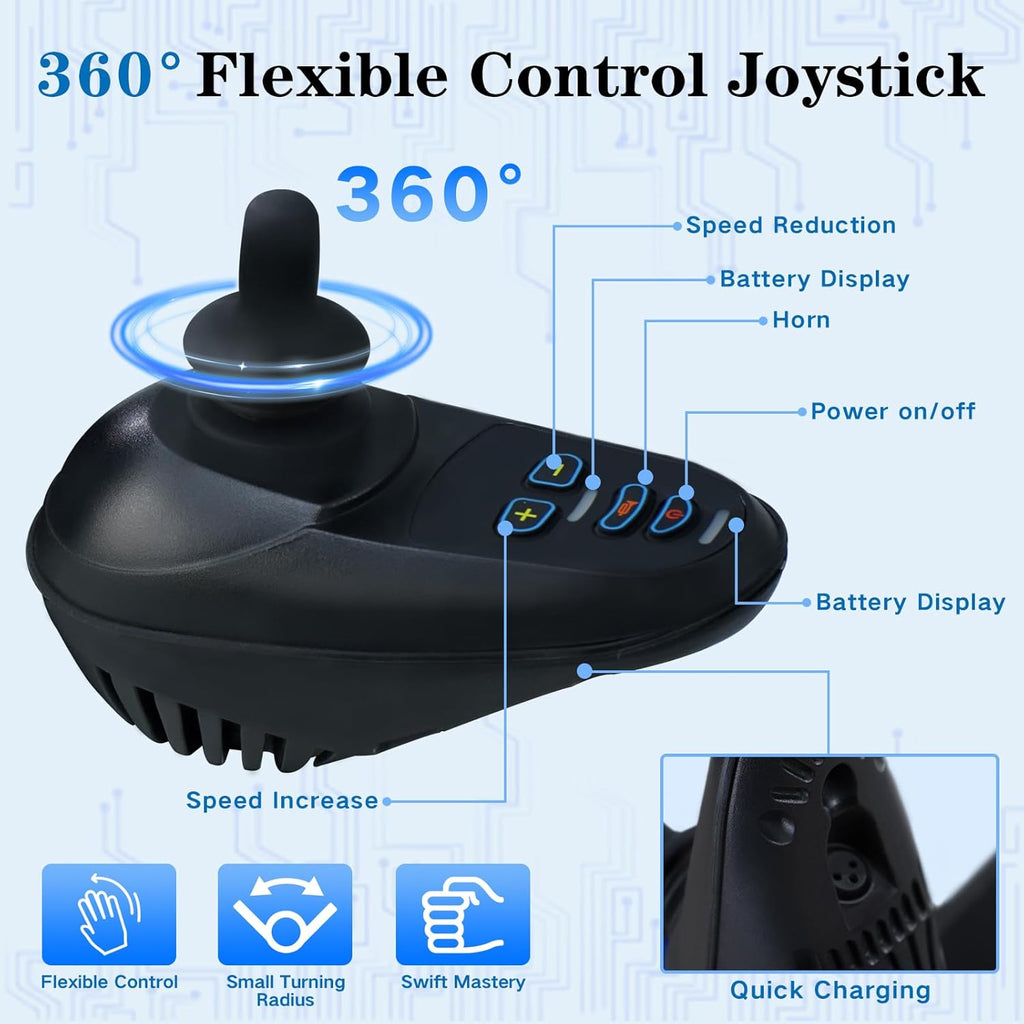 Foldable Electric Wheelchair with LED Light J454