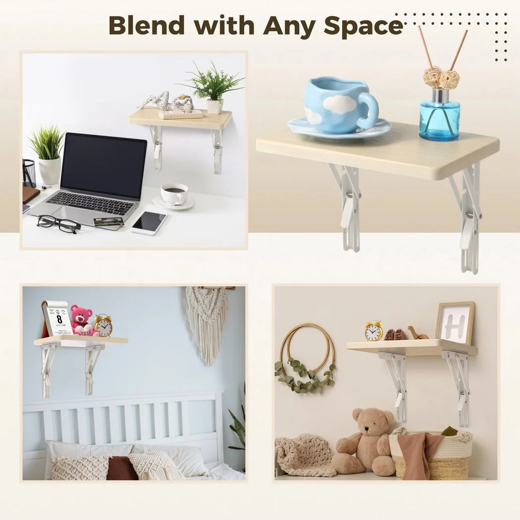 Heavy Duty Wooden Wall Mounted Folding Shelf Z93852