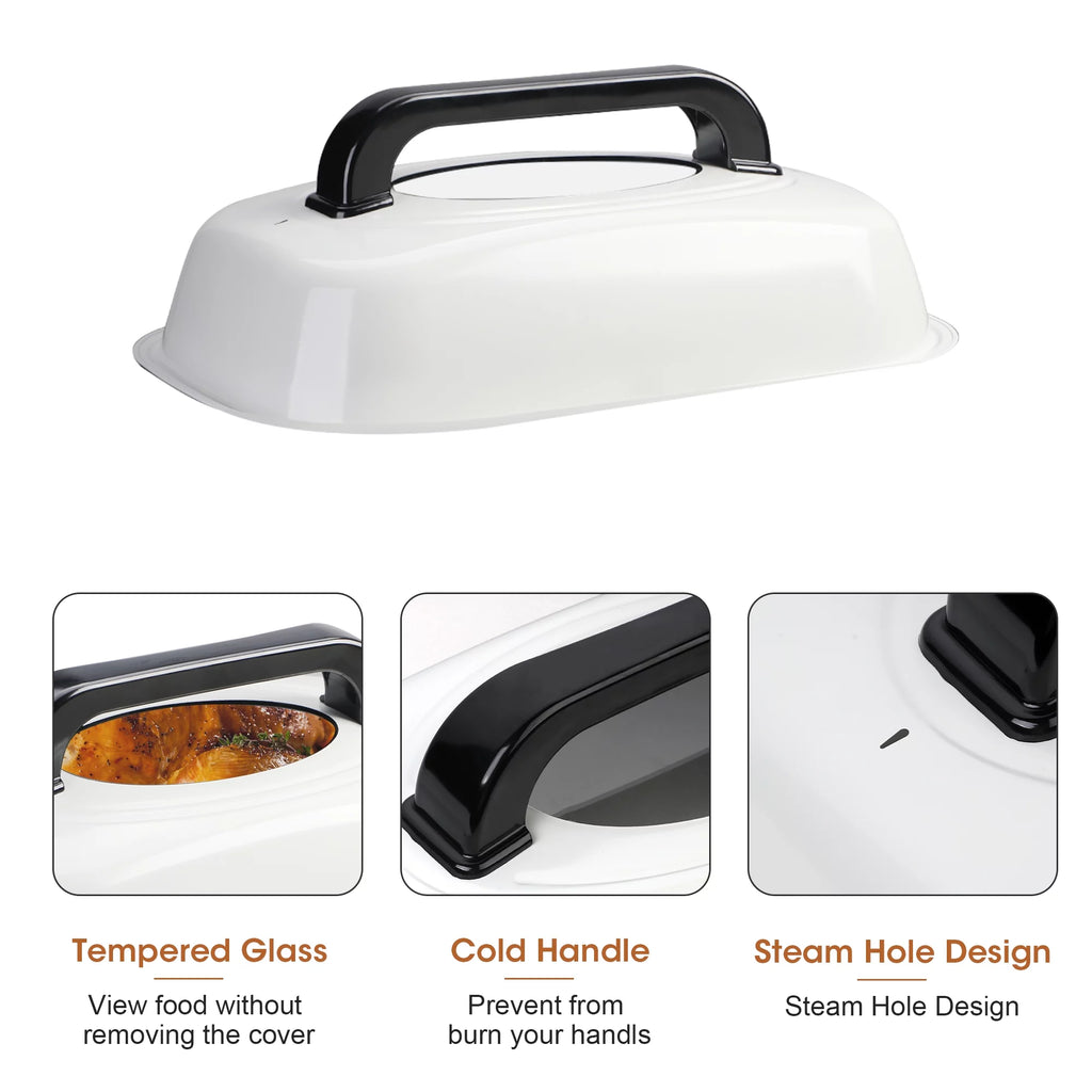 White 26 Quart Stainless Steel Electric Roaster Oven U627667