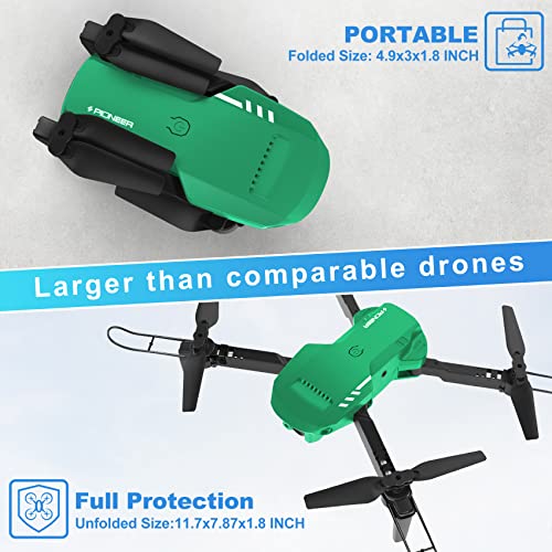 Drone with Camera 1080P HD, FPV Foldable Drone with Carrying Case, 2 Batteries, 90° Adjustable Lens Q115