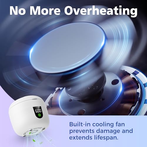 Ultrasonic Retainer Cleaner Machine with Removable Inner Tank, 180ml Capacity, 45kHz Ultrasonic Cleaner, 3 Modes N1905