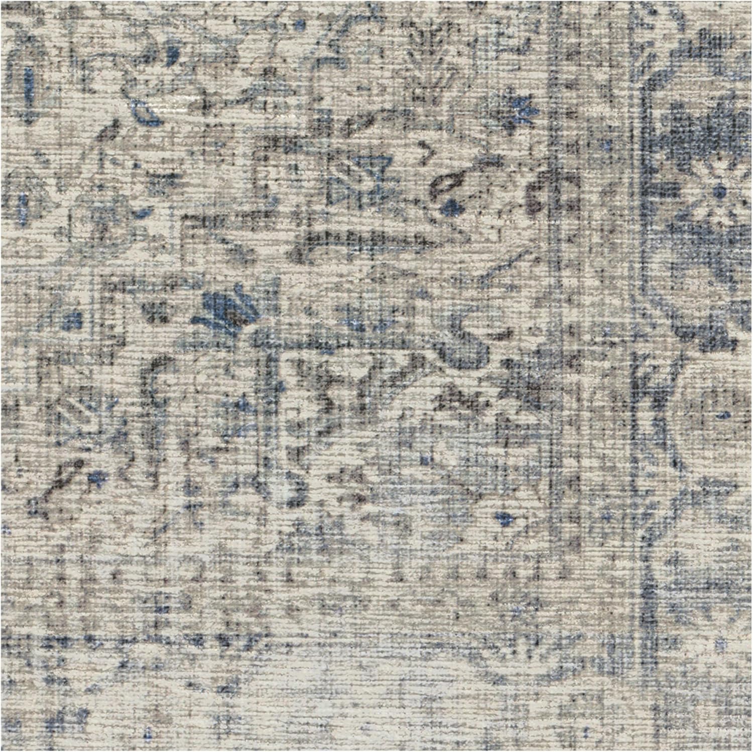 Blue Quartz 8x10 Washable Non Slip Area Rug O5364