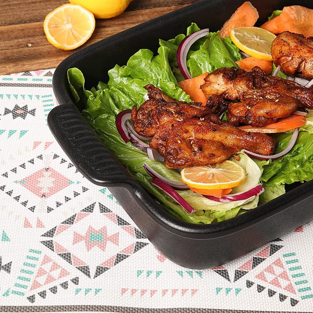 Black Rectangular Porcelain Baking Dish 13x9.6 inch Q74312