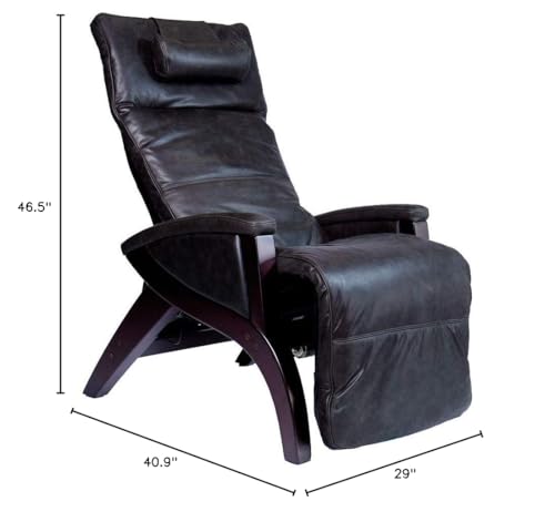 Grey Dual Power Zero Gravity Recliner Chair with Heat and Air Massage S519818