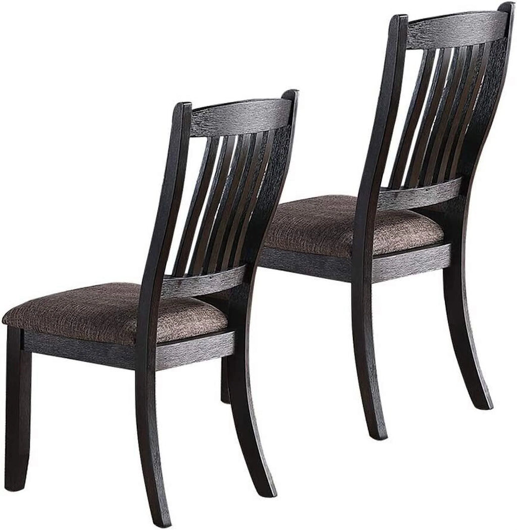 Dark Coffee Set of 6 Fabric Dining Chairs H86579