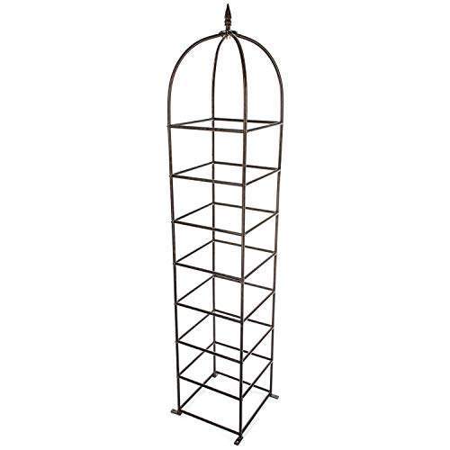 Large Obelisk for Climbing Garden Plants Weather Resistant Iron and Metal Vertical Yard Art E768561
