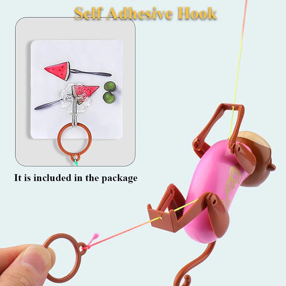 Pink Pull String Monkey Toy E94382