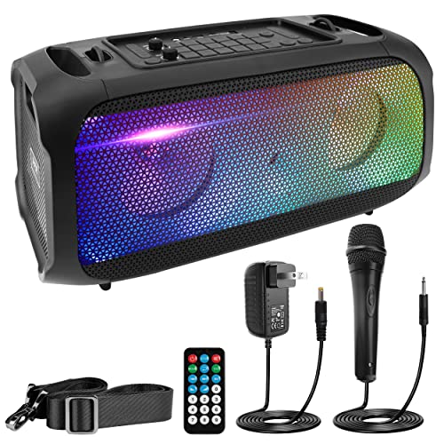 600W Rechargeable Portable Boombox Speaker with Microphone T6272