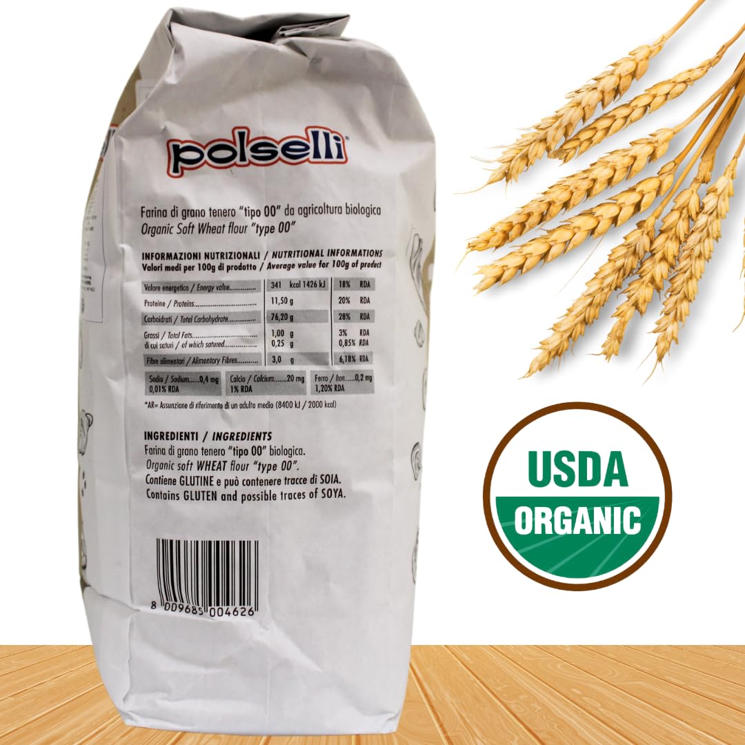 11 lbs (5 kg) Organic Double Zero Flour S54351