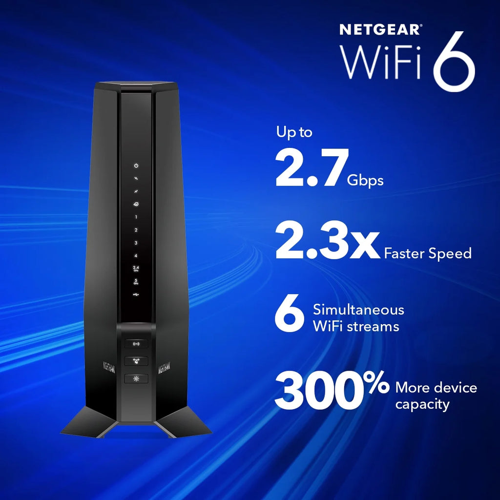 AX 6-Stream WiFi 6 DOCSIS 3.1 Cable Modem Router J70345