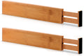 Natural Bamboo 2-Pack Expandable Drawer Divider Organizers B4234