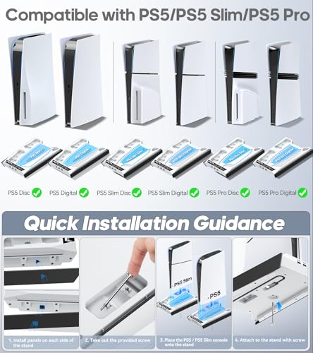 PS5 Stand with Cooling Fan and Charging Station J512338