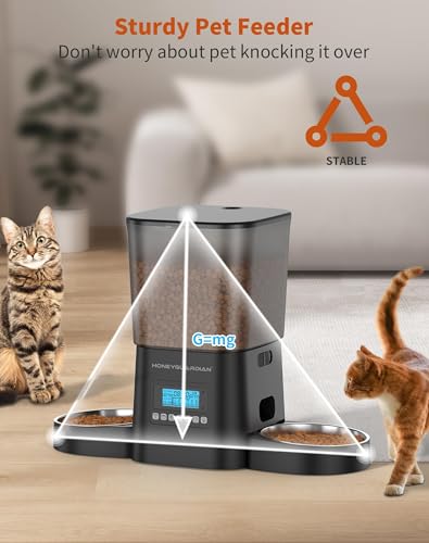 Automatic Cat Feeder 3.5L with Stainless Steel Bowl Black X80635