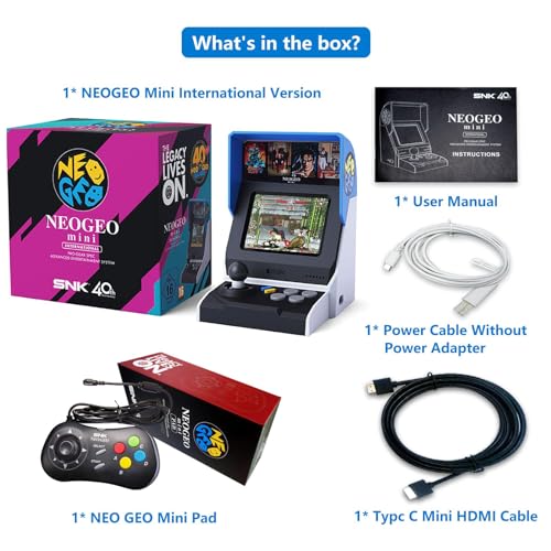 40 Pre-Loaded Classic SNK Games Arcade and Black Gamepad Q431