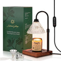 Gold Dimmable Height Adjustable Candle Warmer Lamp with 2 Bulbs and Timer W201