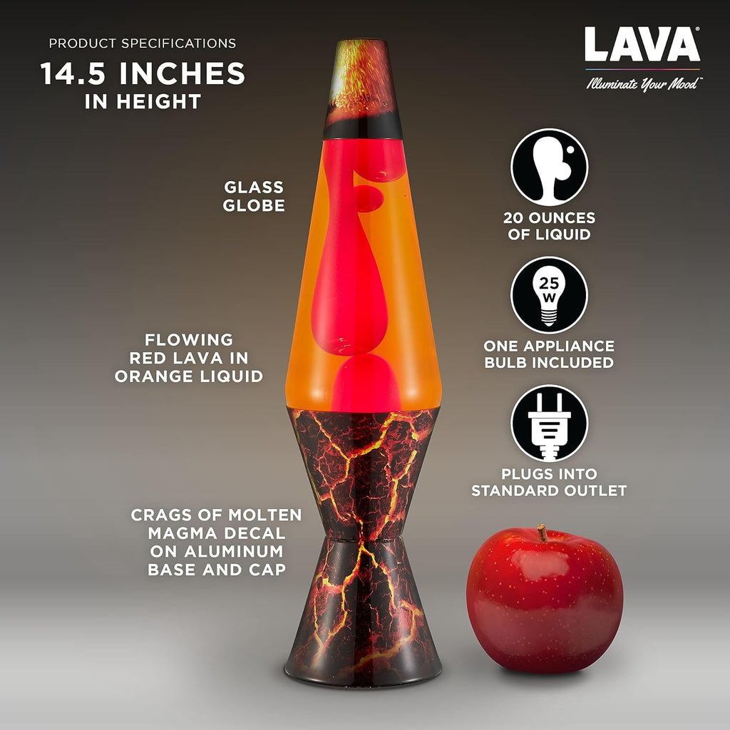 14.5" Red Wax and Orange Liquid Motion Light Z185338