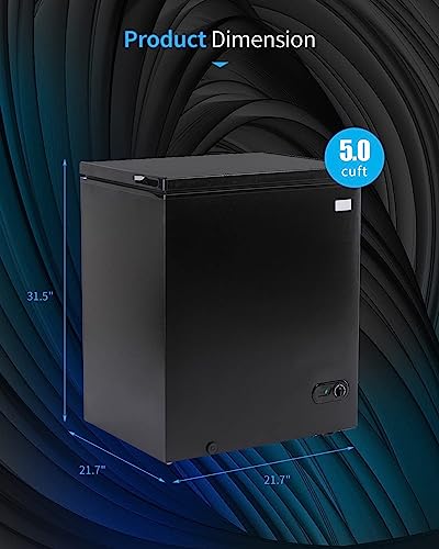 3.5 Cu Ft Chest Freezer with Removable Storage Basket, Black B418