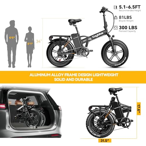 20" Fat Tire 48V 20AH Battery 7-Speed Folding Electric Bike P16873