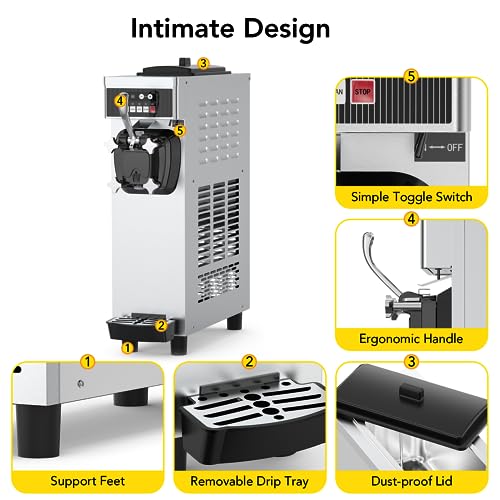 1200W Single Flavor Soft Serve Ice Cream Machine F3471