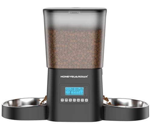 Automatic Cat Feeder 3.5L with Stainless Steel Bowl Black X80635