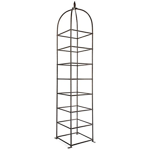 Large Obelisk for Climbing Garden Plants Weather Resistant Iron and Metal Vertical Yard Art E768561