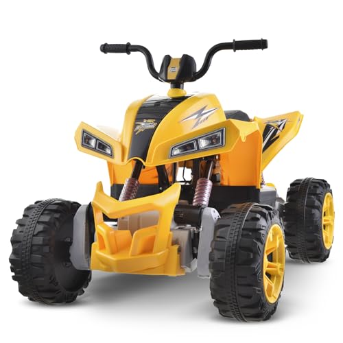 Black 24V Ride on ATV Kids Quad 4-Wheeler Electric 4WD with 9AH Battery H41983