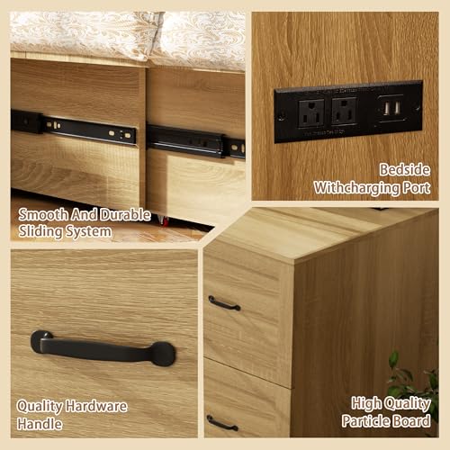 Full Size Wood Wall Bed Cabinet with Drawer O6732