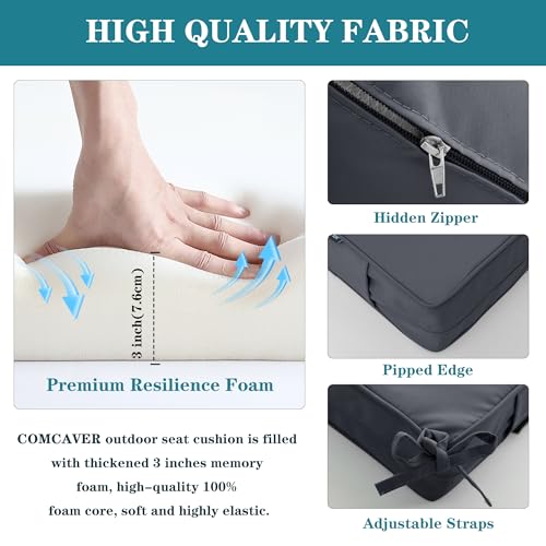 Navy Waterproof Bench Cushion 59 x 18 Inch D2789
