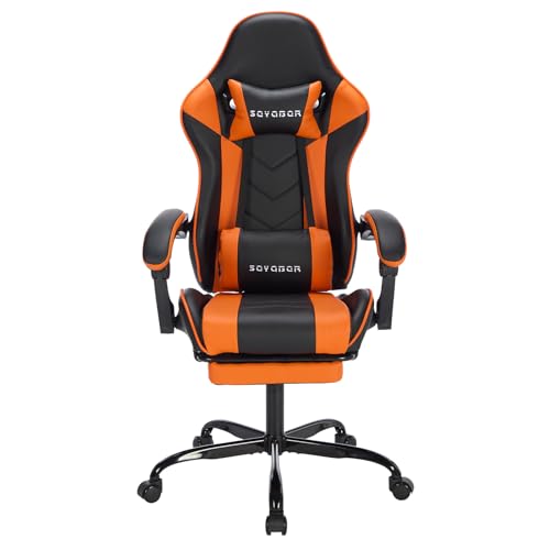 Ergonomic Gaming Chair with Footrest and Massage N92344
