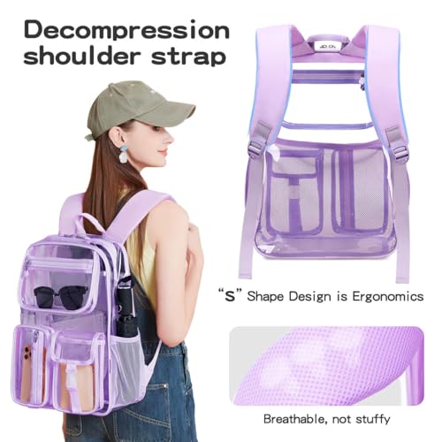 Clear 16 x 11 x 5inch TPU Backpack C9339