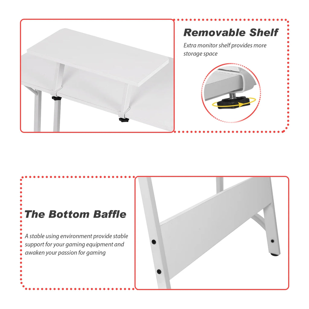 White L Shaped Corner Desk X6689