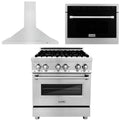 30 in. Dual Fuel Range, 30 in. Range Hood, Microwave Oven H18523