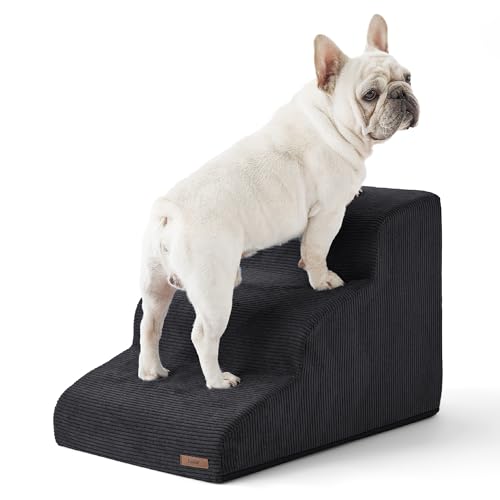 Grey 5 Step Dog Stairs with Non-Slip Bottom Q326782