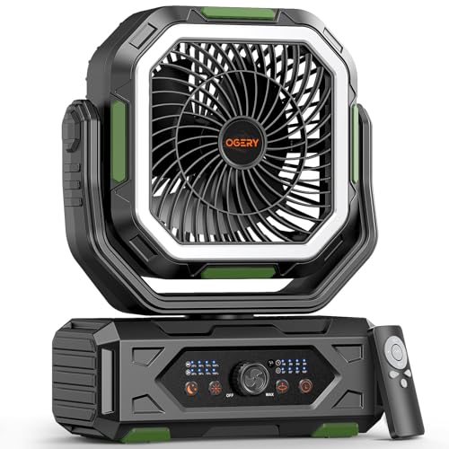 Portable Rechargeable Camping Fan with 20000mAh Battery T6393
