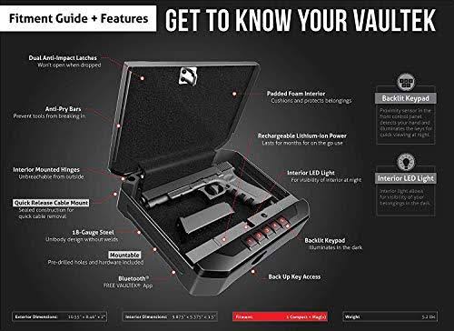 Portable Safe with Auto Open Lid Rechargeable Lithium-Ion Battery T457