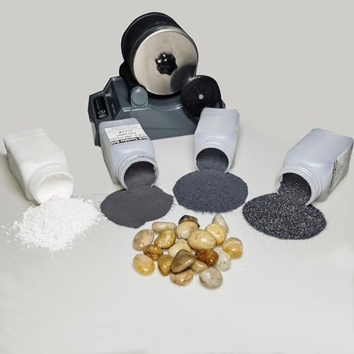 3 LBS Rock Tumbler Grit Set - 4 Step Tumbling Media G240952