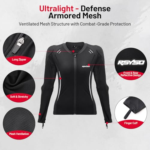 Women's Armored Motorcycle Shirt with CE Certified Protective Jacket N927884