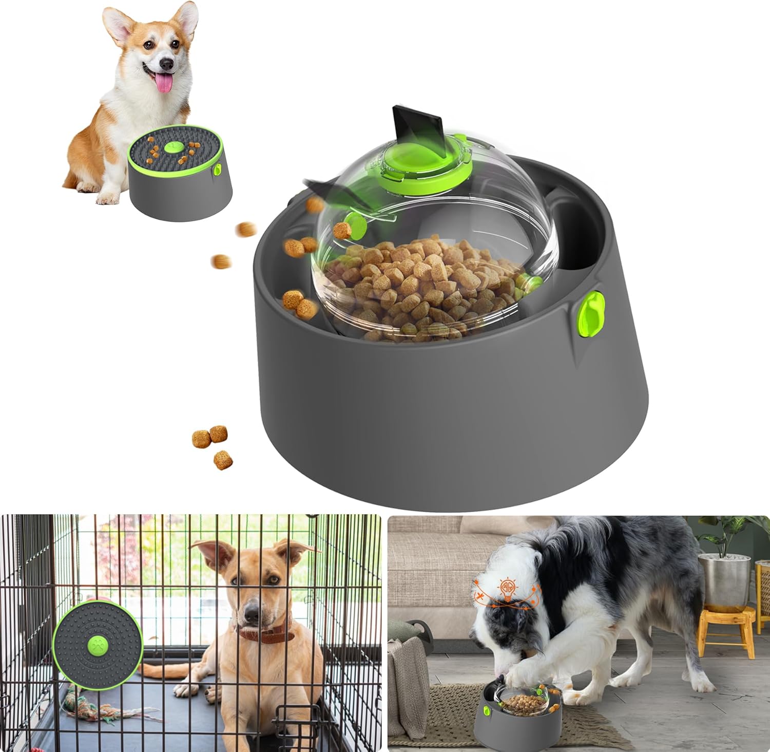 3 in 1 Rotatable Puzzle Dog Slow Feeder Toy T815833