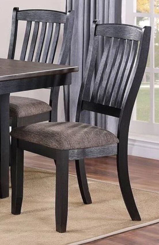 Dark Coffee Set of 6 Fabric Dining Chairs H86579