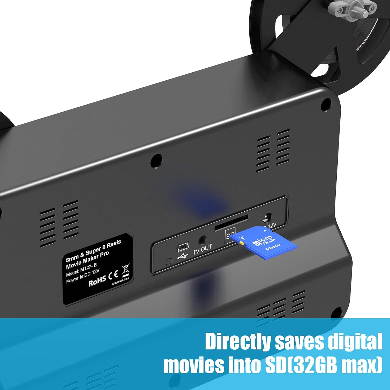 8mm Super 8 Film Scanner Converter with 2.4 LCD Q790123