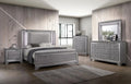 Light Gray Solid Wood Queen Bedroom Set 6pcs B31844