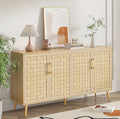 Natural Rattan Storage Cabinet with Metal Legs D59116
