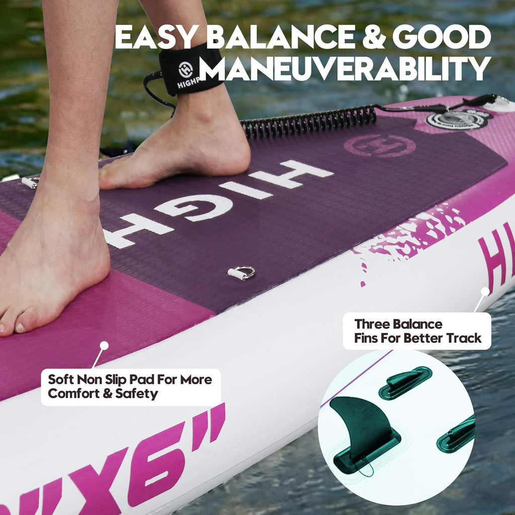 Inflatable Stand Up Paddle Board with Backpack, Pump, Paddle, Leash N55417