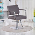 Grey Barber Chair with Heavy Duty Hydraulic Pump, 360 Degrees Swivel R245