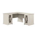 Linen White Oak L-Shaped Desk Q328