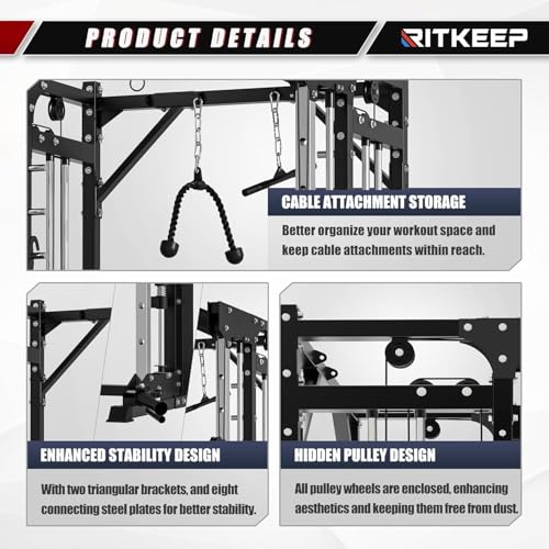 Smith Machine with 320lb Weight Stack C636