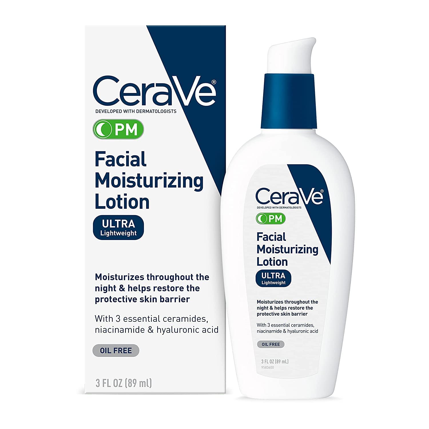PM Facial Moisturizing Lotion Night Cream 3 Ounce Y8564