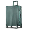 Aluminum Frame Hardside Luggage with Spinner Wheels and TSA Lock, 26 inch, Rose Gold+White L344282